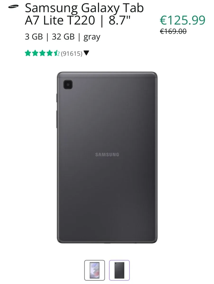 Samsung Galaxy Tablet A7 32gb 3gb 8.7 Inch for sale in Co. Meath for €