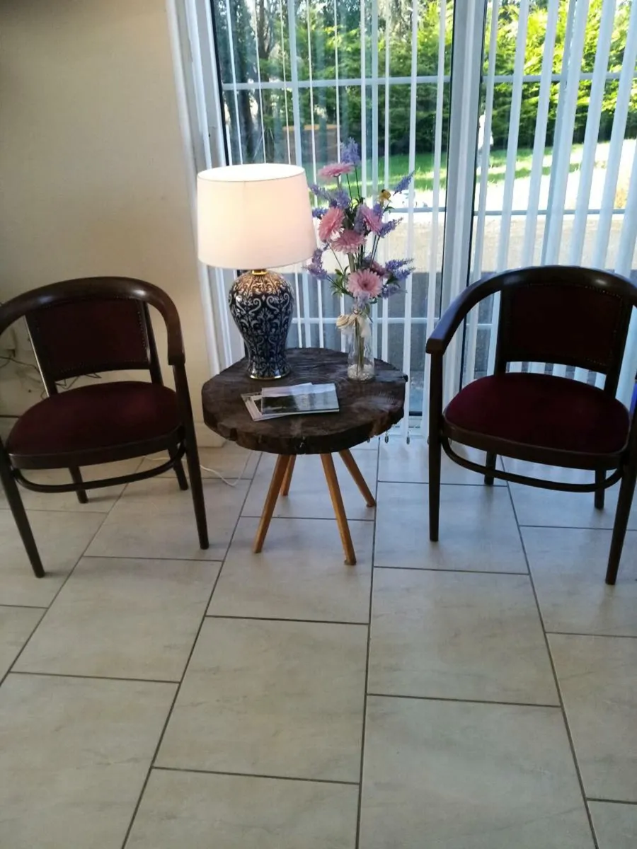 Pair of mahogany tub chairs for sale in Co. Mayo for €50 on DoneDeal