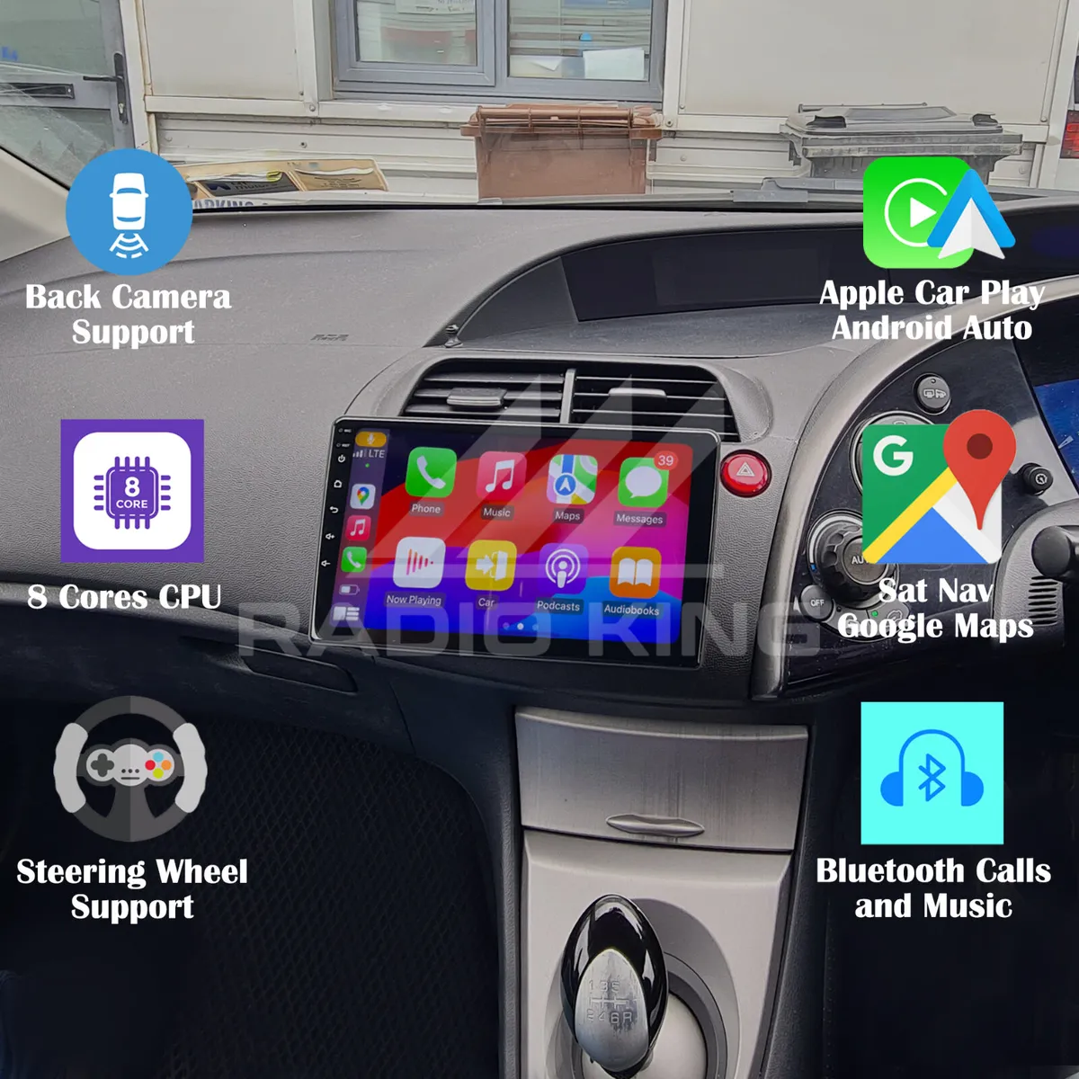 PREMIUM CARPLAY HONDA CIVIC ANDROID AUTO STEREO - Image 1