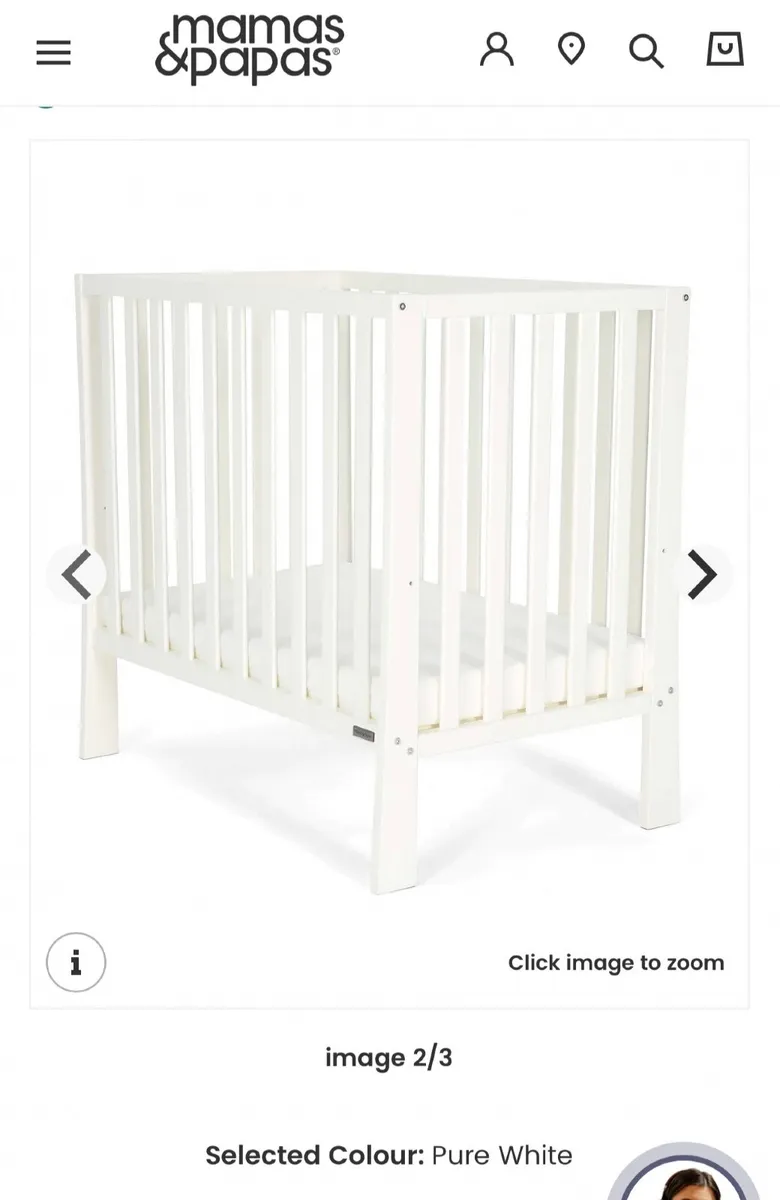 Mamas & Papas cot for sale in Co. Meath for €100 on DoneDeal