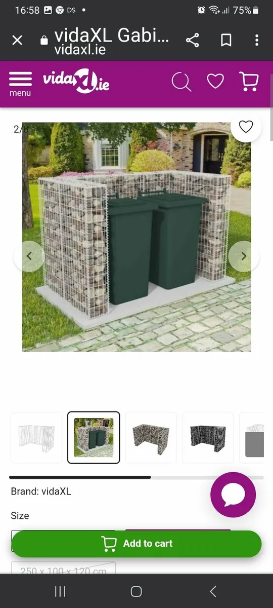 Gabion Triple Wheelie bin surround for sale in Co. Kilkenny for €170 on