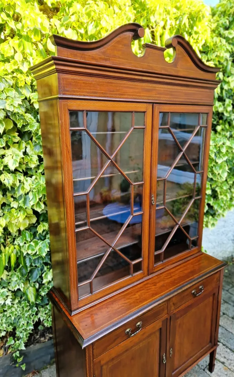 Large Edwardian Library Bookcase- Circa 1910 - Image 4