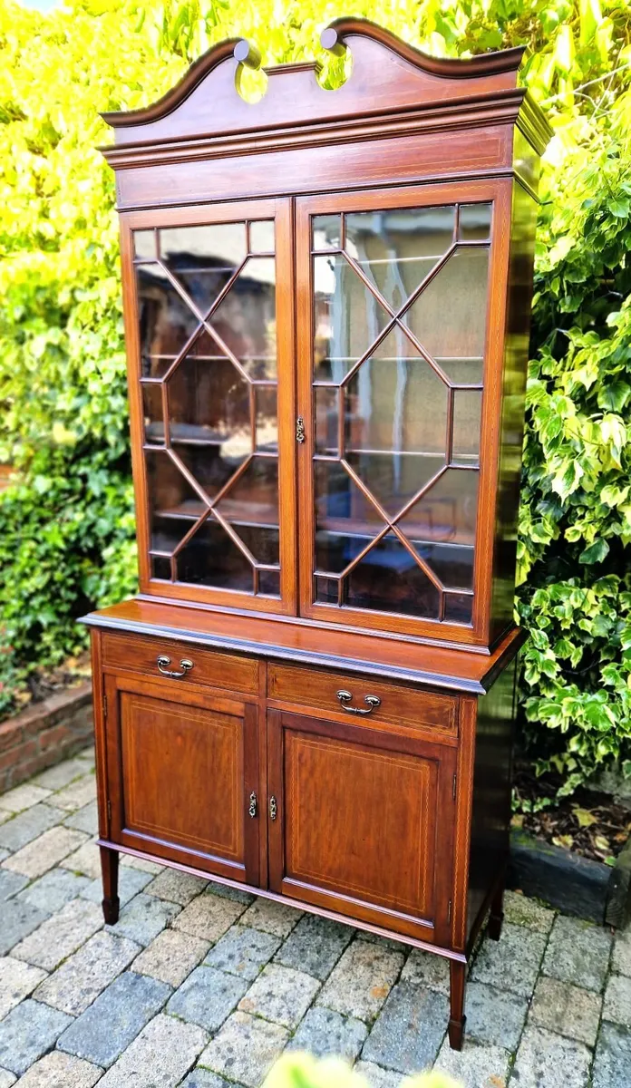 Large Edwardian Library Bookcase- Circa 1910 - Image 1