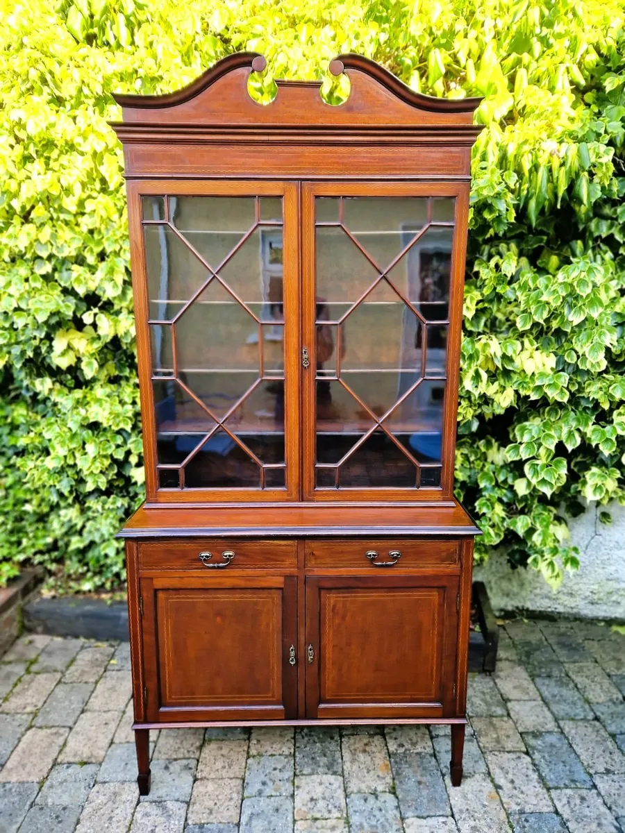 Large Edwardian Library Bookcase- Circa 1910 - Image 2