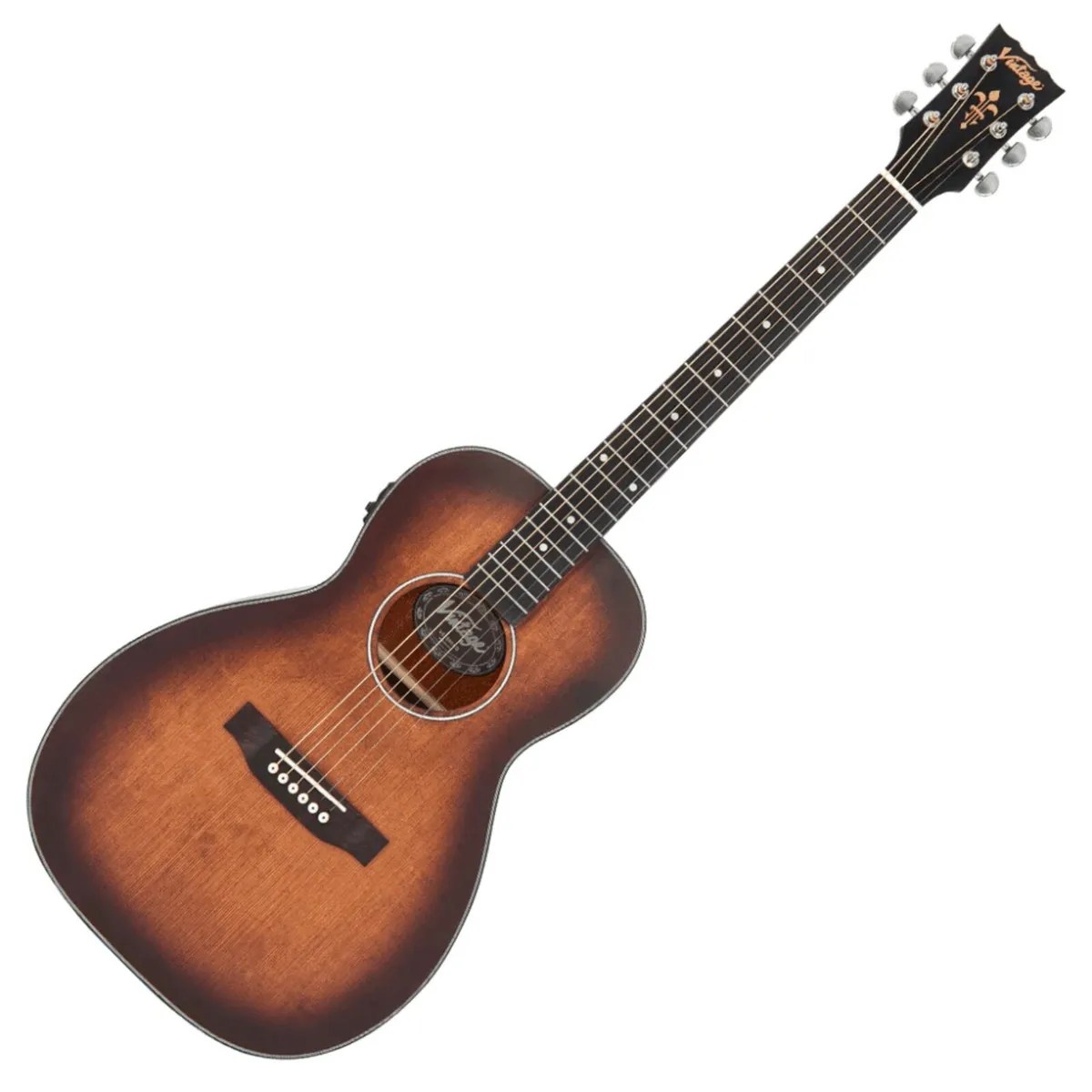 Semi Acoustic Guitar Parlour Size, tuner & Pickup - Image 3