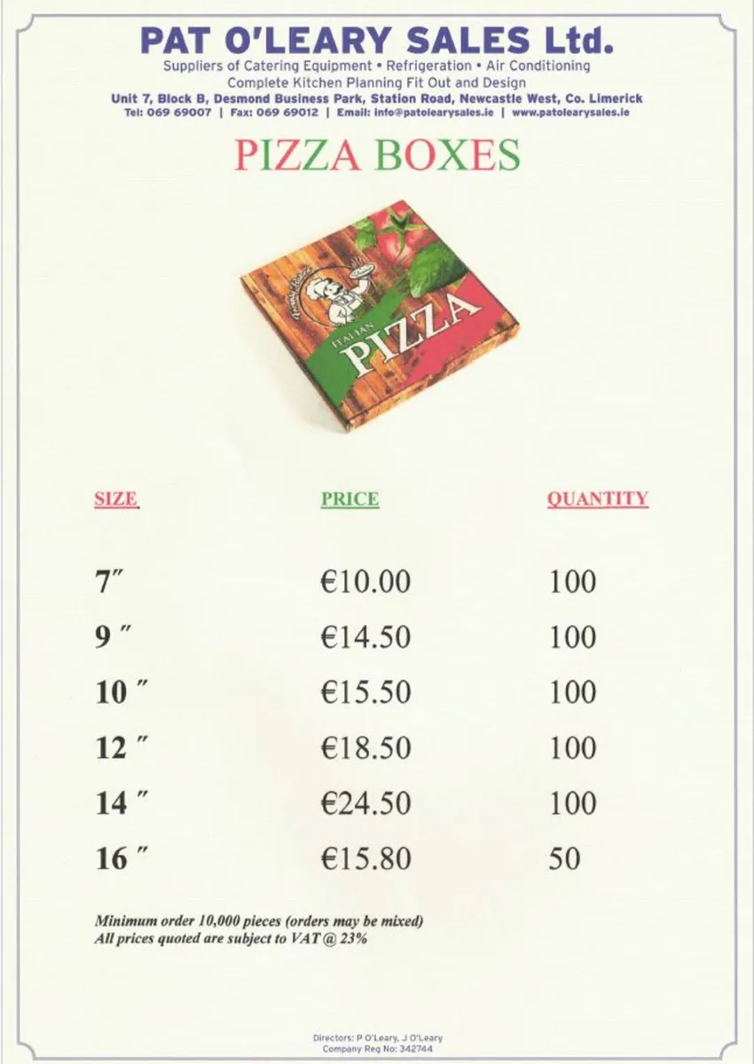 PIZZA BOXES]]]SPECIAL DEALS]]] ALL SIZES AVAILABLE - Image 2