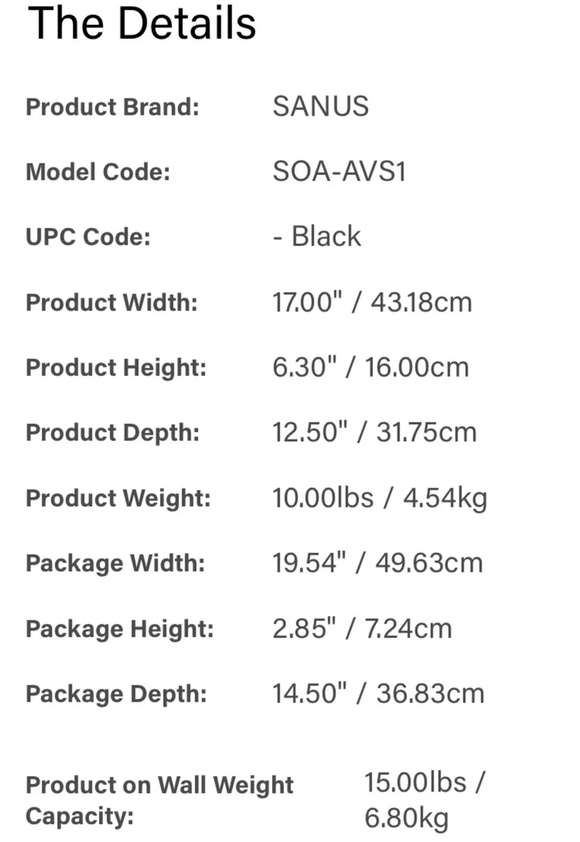 Sanus Onwall Glass shelf for sale in Co. Cork for €29 on DoneDeal