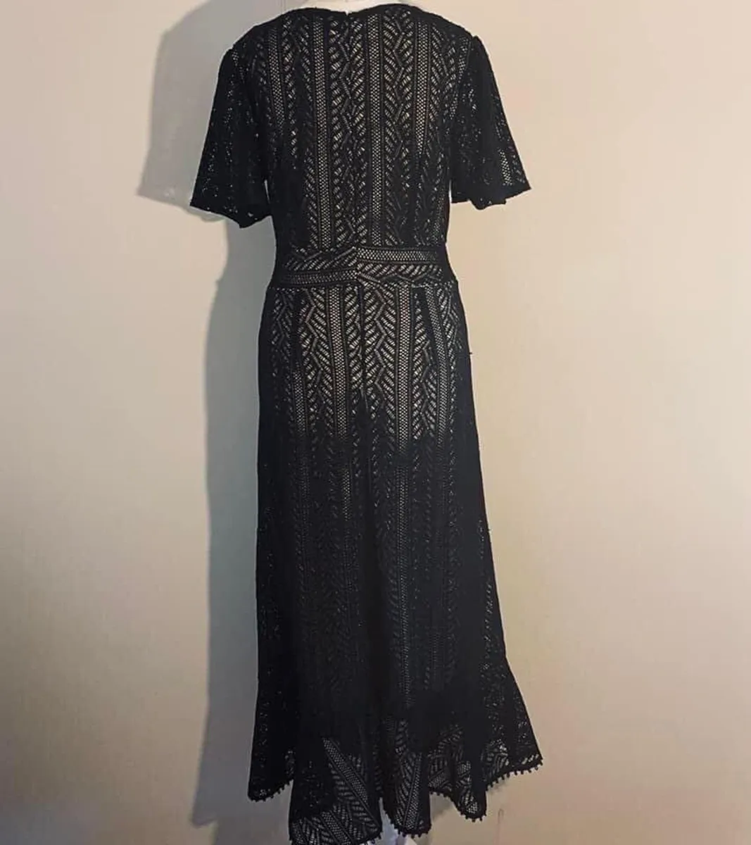 Isabel London Lace Short Sleeve Maxi Dress, Size 8 - Image 3