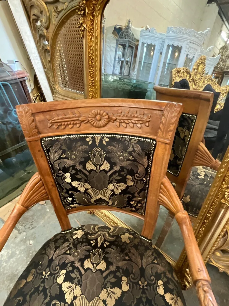 Carved wood chairn with high quality material - Image 3