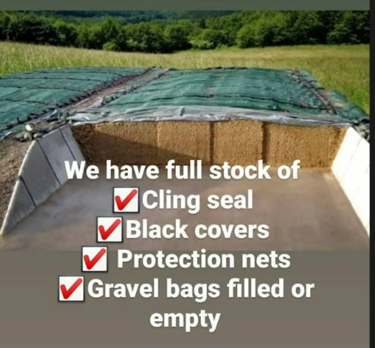 Pre -filled Gravel Bags, Covers, Bale wrap and Net - Image 1
