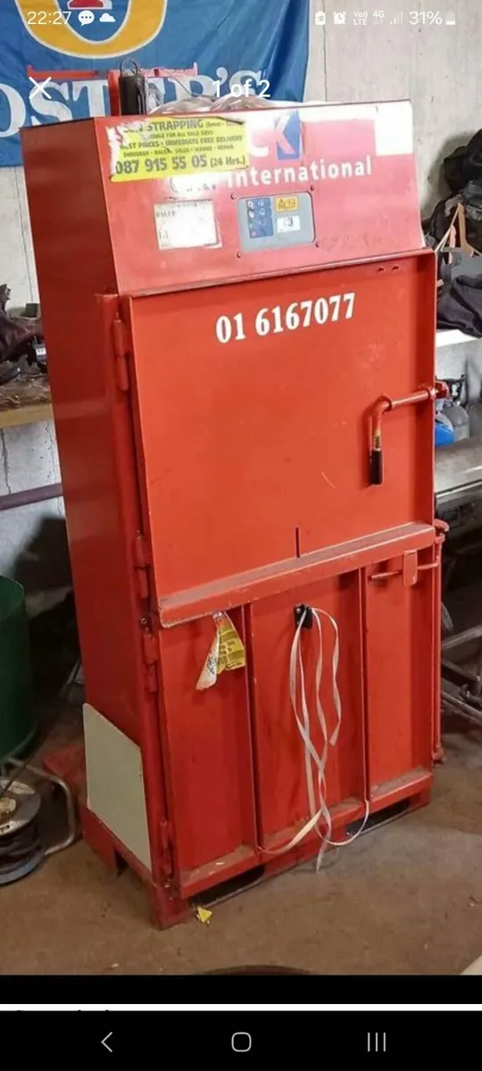 Cardboard plastic baler - Image 1