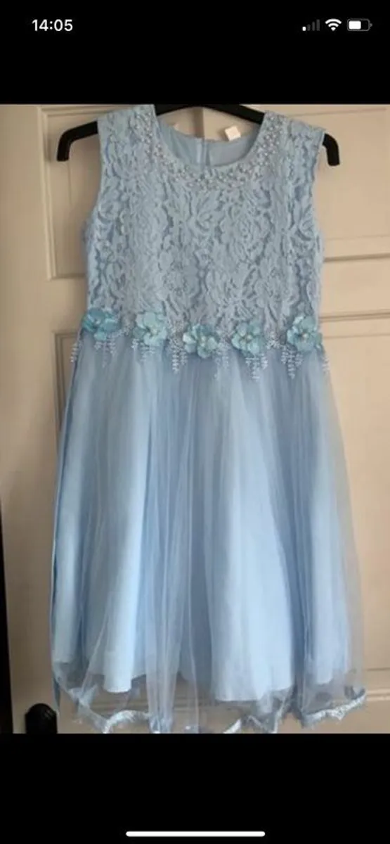 Beautiful baby blue  Confirmation dress