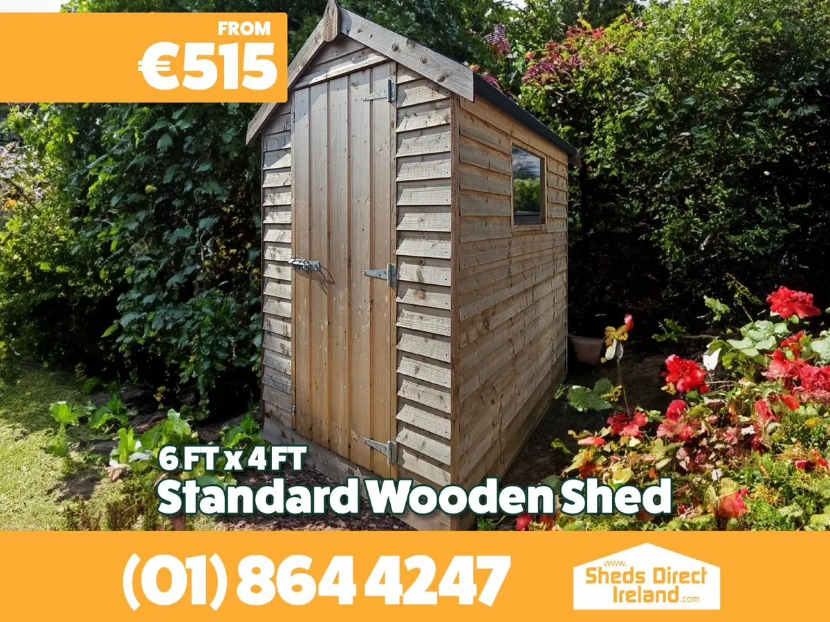 Standard Wooden Shed 6 x 4ft - Image 1