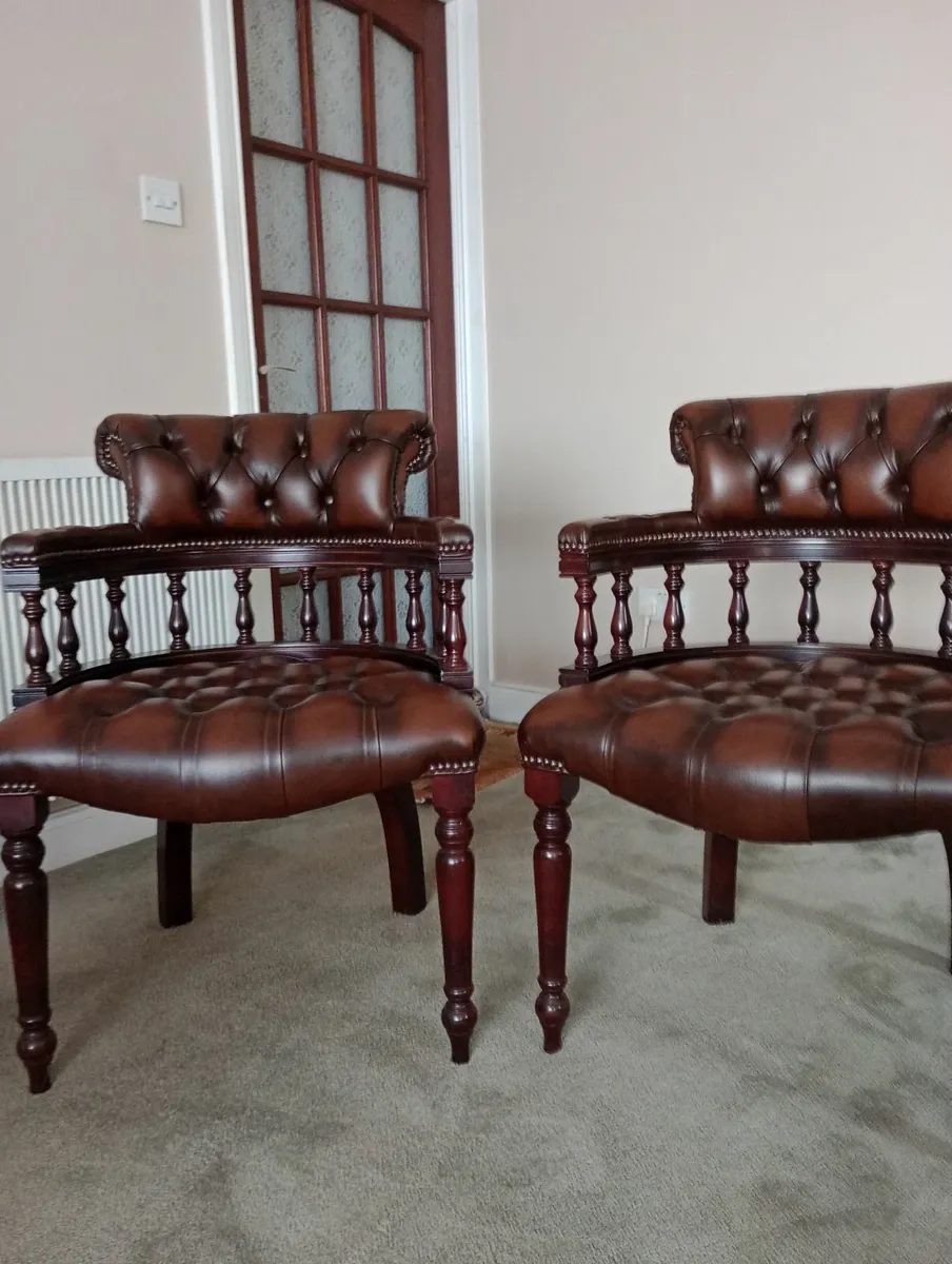 Leather captain's chairs x 2 for sale in Co. Mayo for €500 on DoneDeal