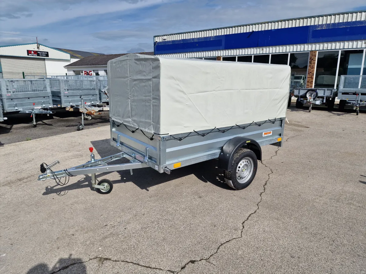 7ft8x4ft3 Trailer with mesh and cover - Image 1
