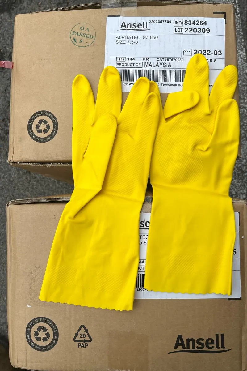 Chemical resistant New Ansell Rubber gloves - Image 2