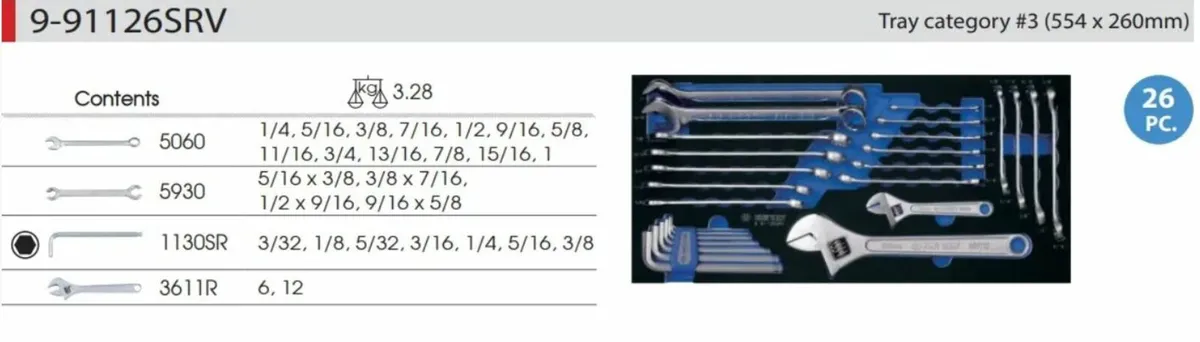 King Tony 26Pc Wrench / Spanner & Hey Key Set - Image 2