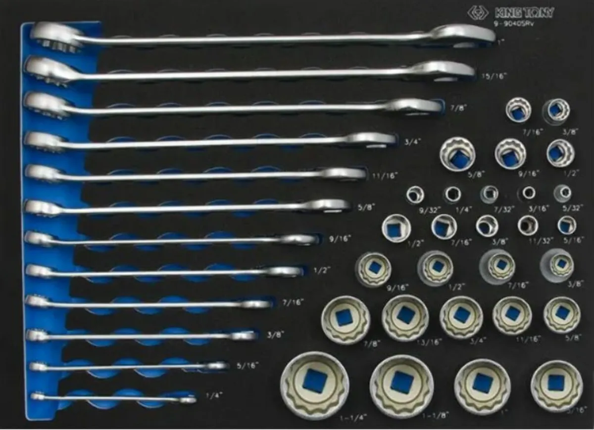 King Tony 40pc Socket & Spanner / Wrench Set - Image 1