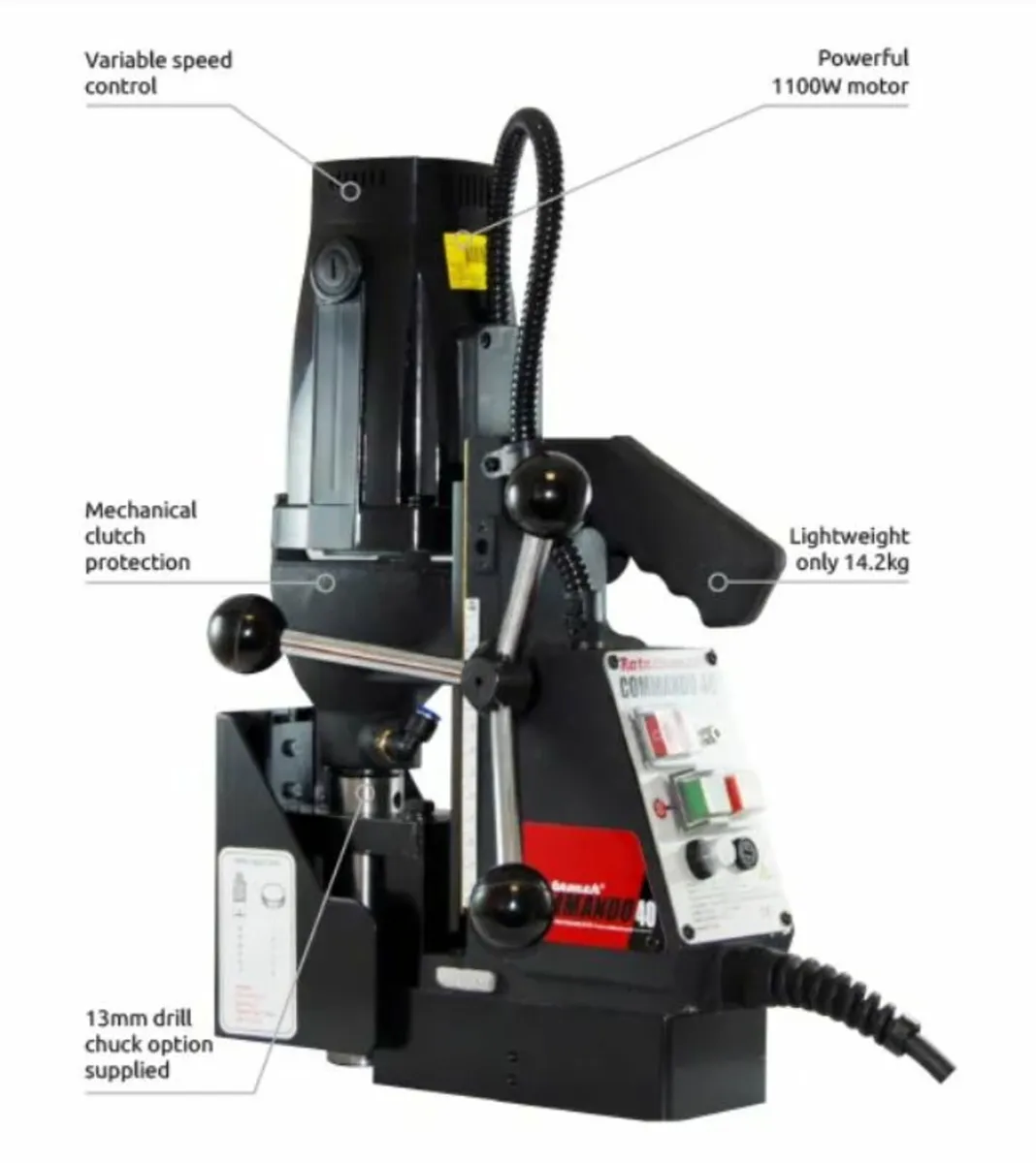 Rotabroach Magnetic Drill 1100w 110V Commando40 - Image 3