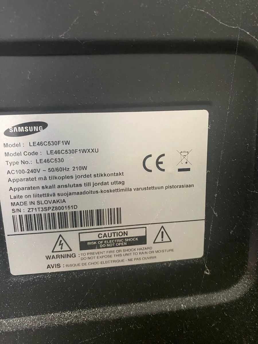 Samsung HD 46” LCD TV - Image 2