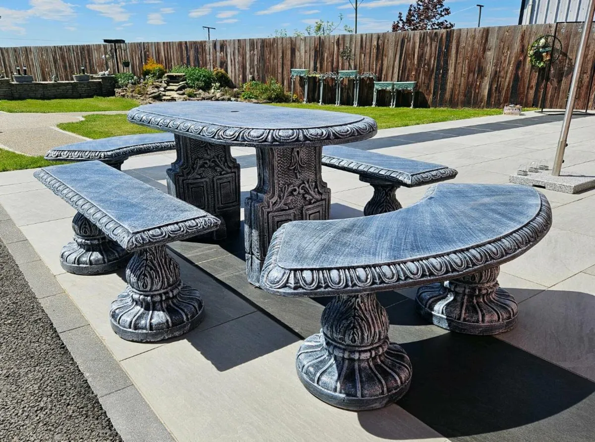 Solid Concrete Garden Furniture - Image 1