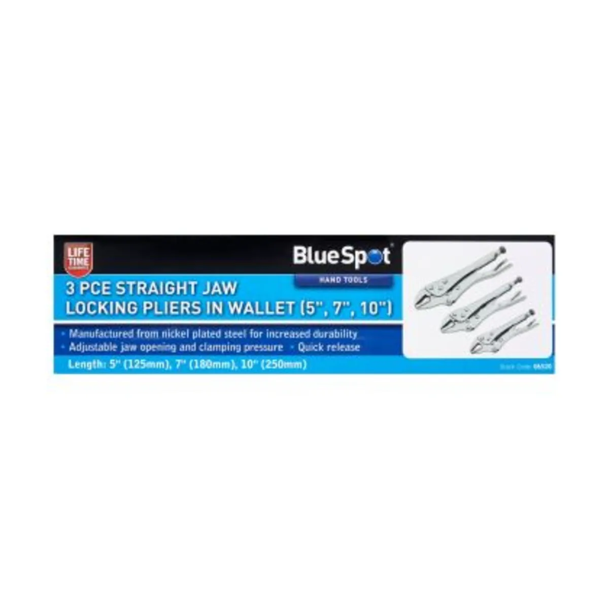 Blue Spot Tools Straight Jaw Locking Pliers - 3 PC - Image 1
