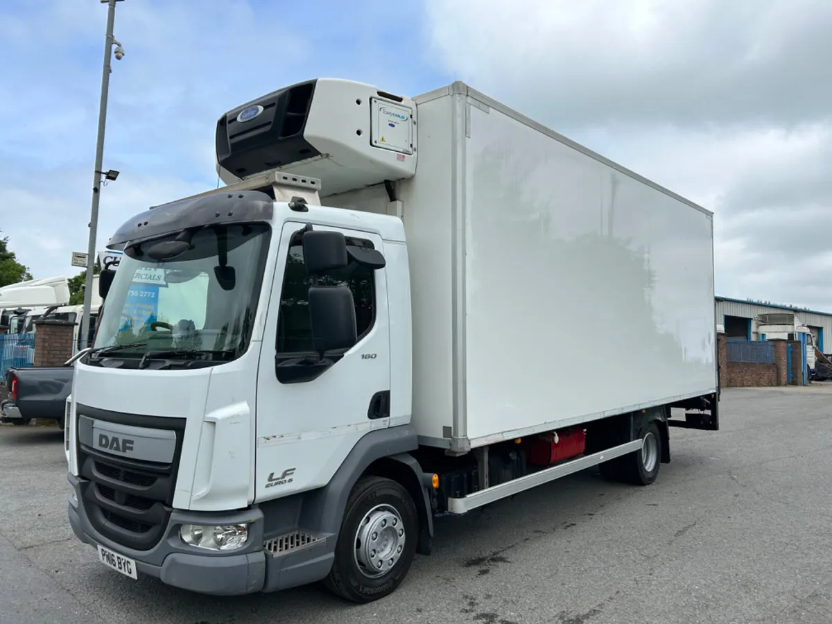 2016 Daf lf 180 12 ton 22ft fridge with tail lift - Image 1