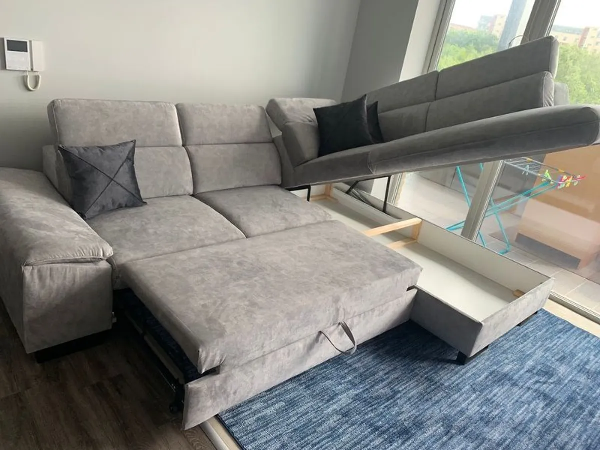 L shape corner sofa beds at amazing prices for sale in Co. Dublin for 1 375 on DoneDeal