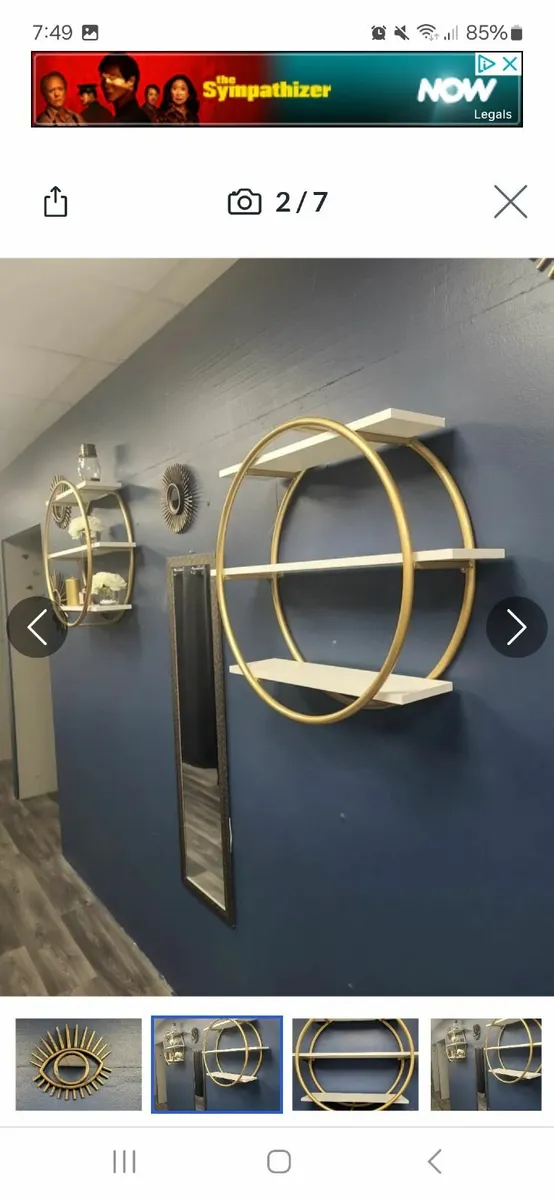 Three circle shelf gold - Image 2