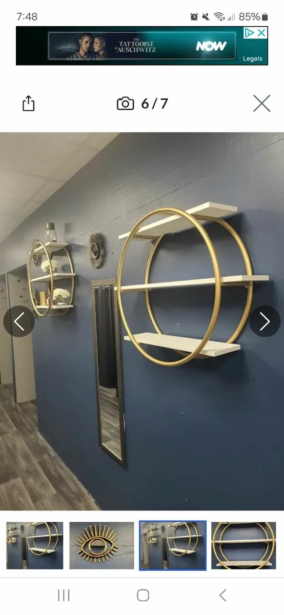 Three circle shelf gold - Image 3