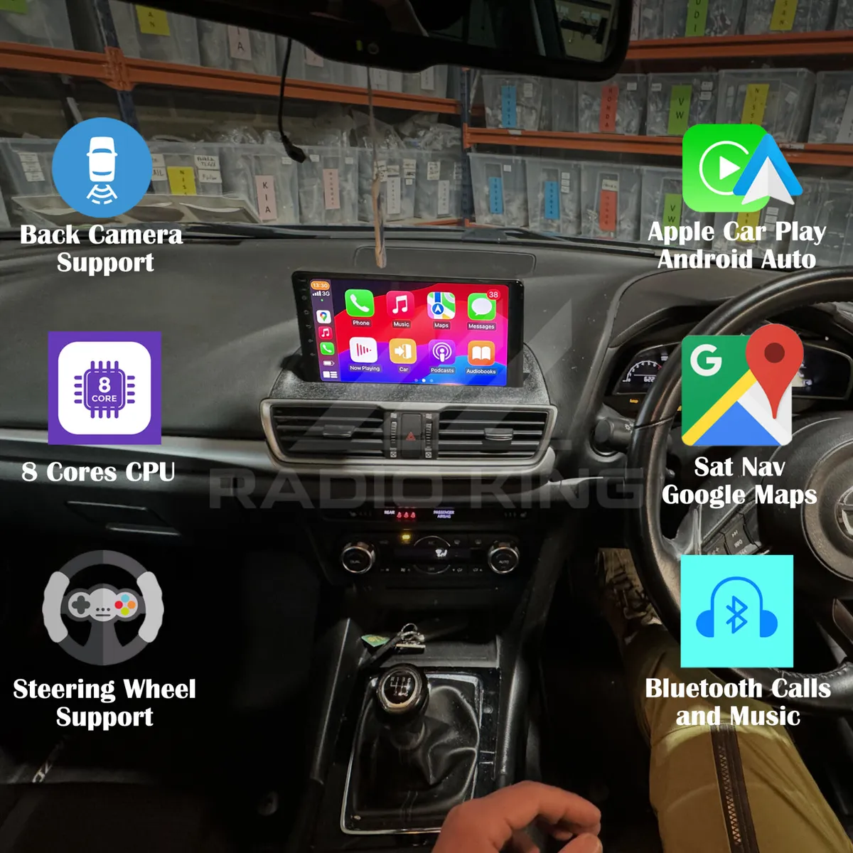 PREMIUM CARPLAY MAZDA 3 ANDROID AUTO STEREO - Image 1