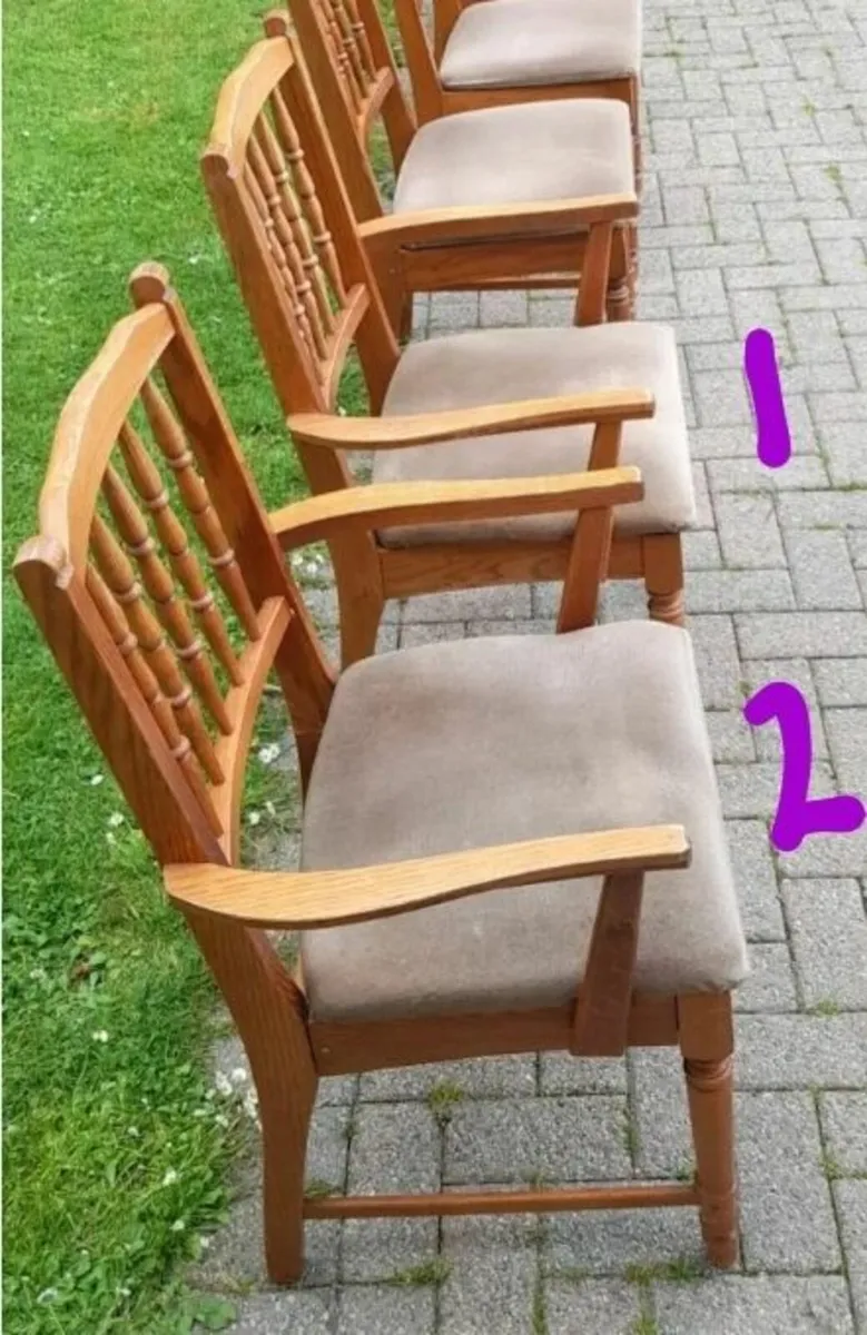 Ext Dining / Kitchen Table & 2 uphol Chairs only for sale in Co