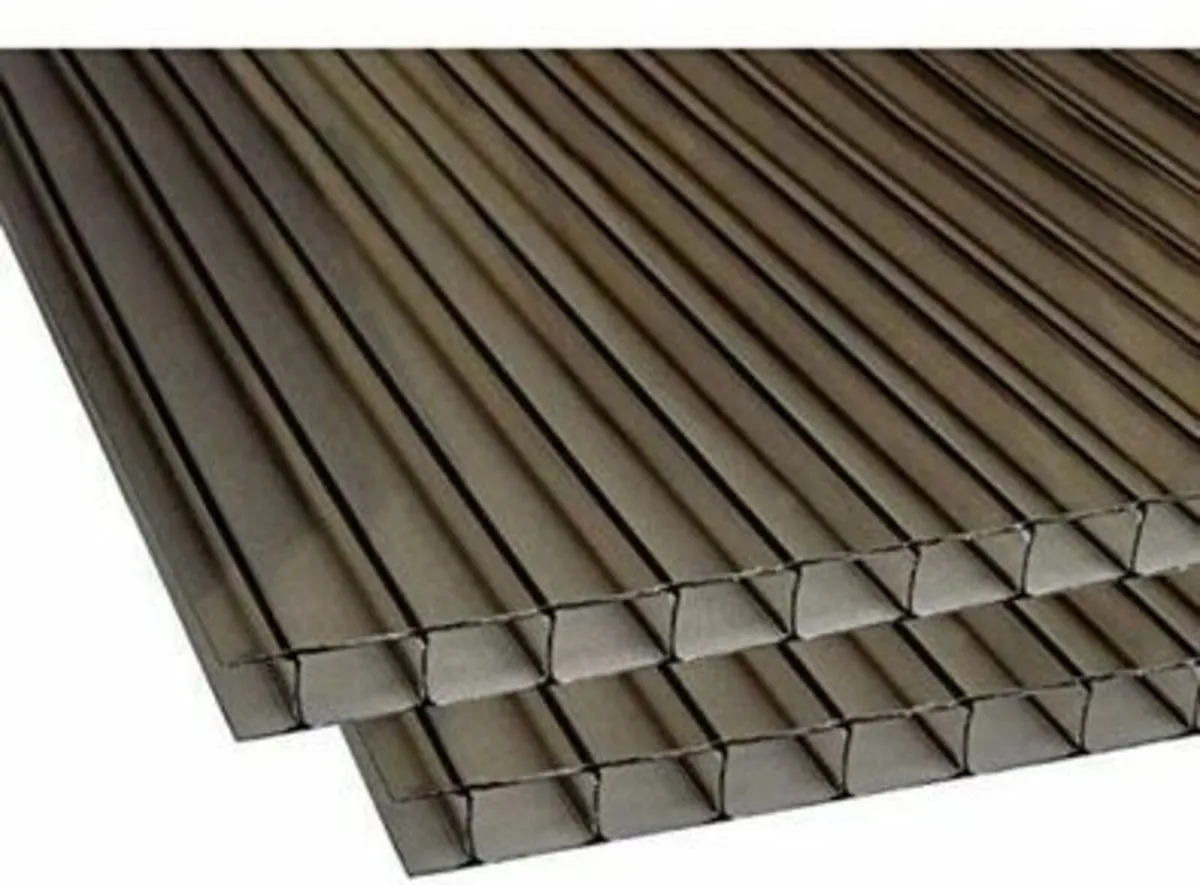 Polycarbonate 10mm twinwall Bronze and Opal sheets - Image 1