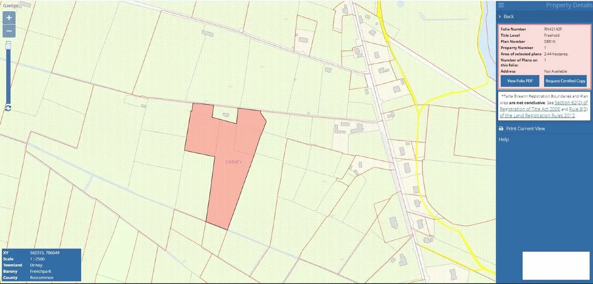 Derelict House on 6.5 acres for Sale in Loughglynn - Image 2