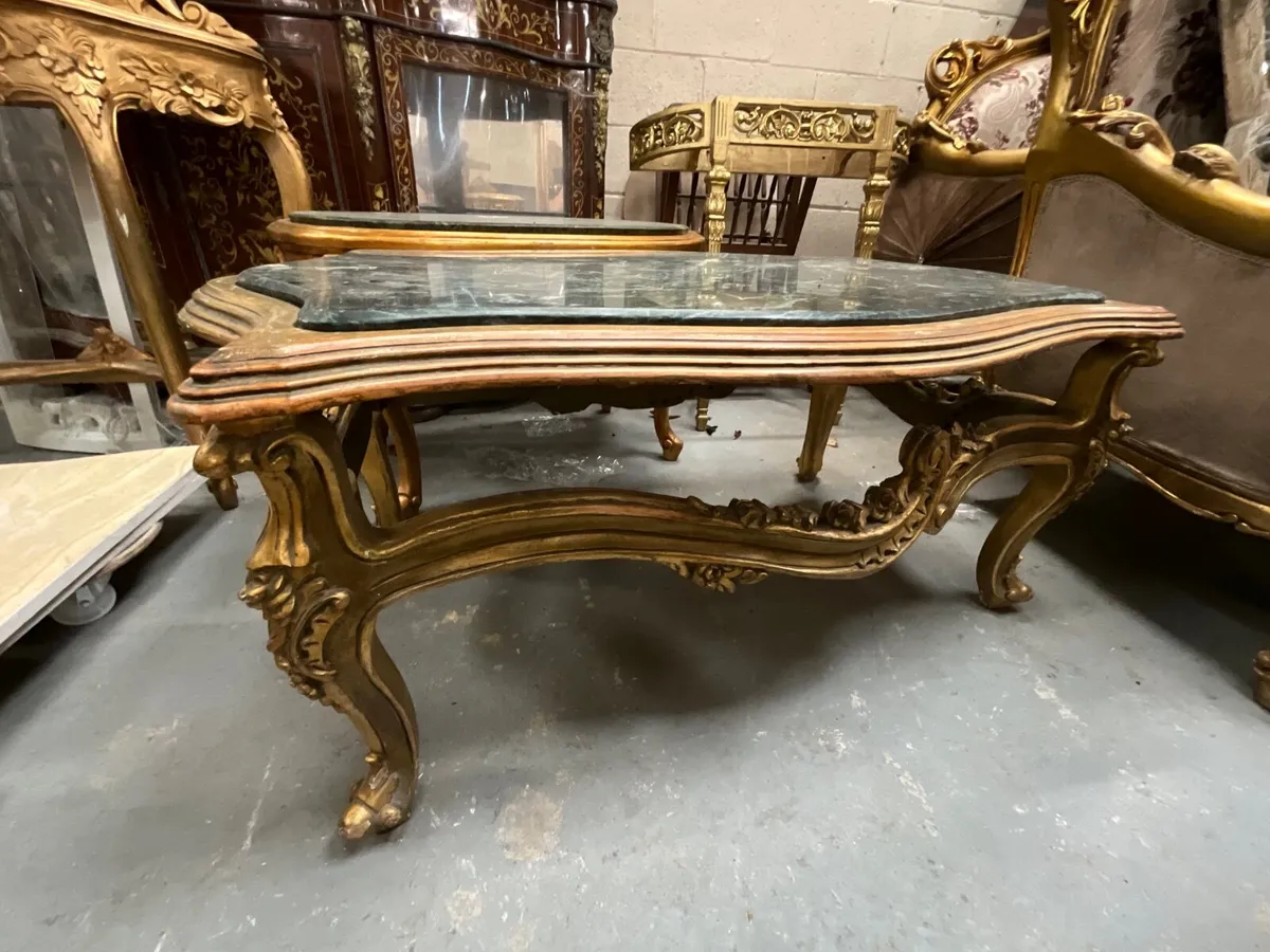 Nice marble topped coffee table - Image 2