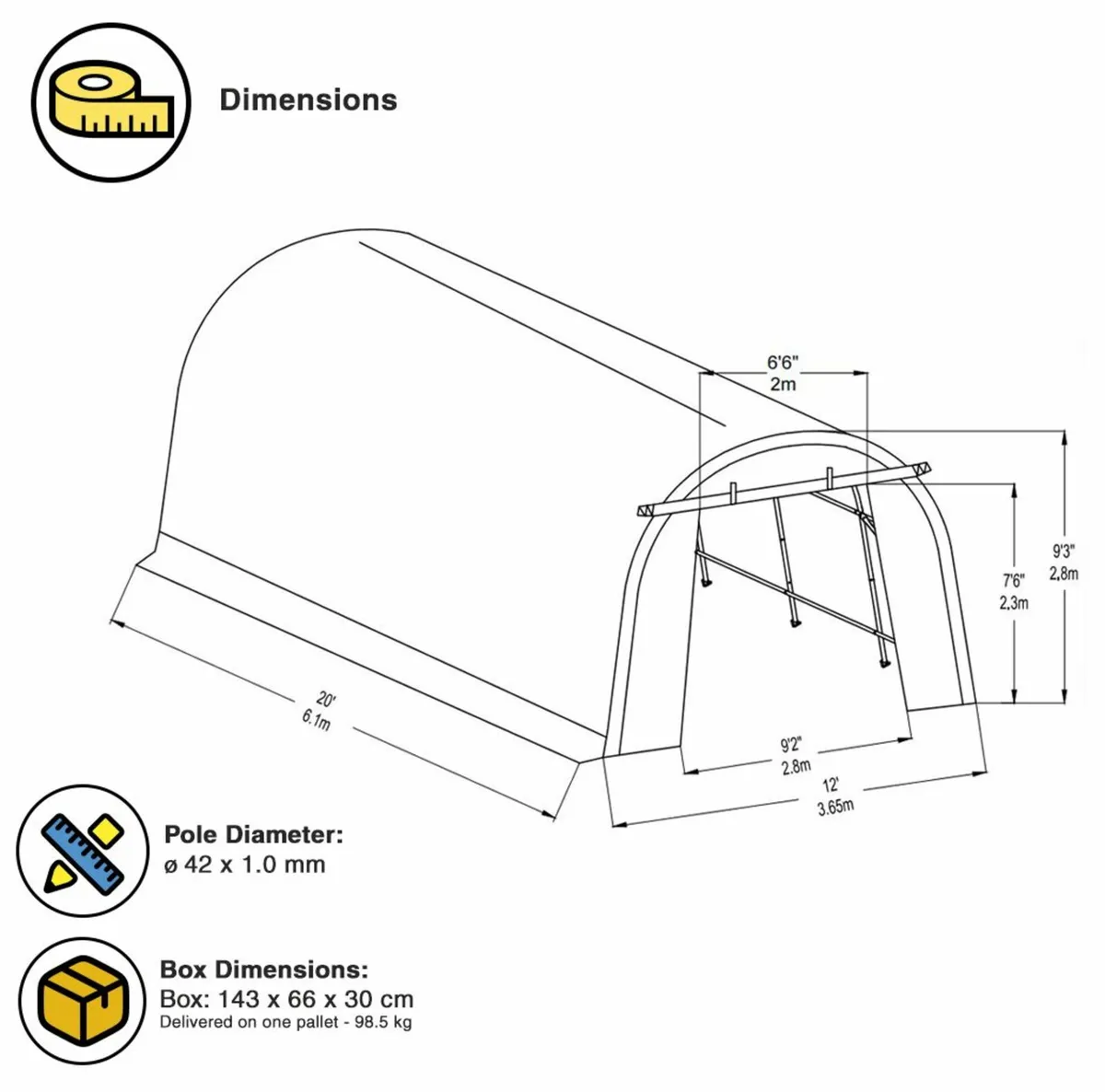 Livestock / Storage Shelter - 195gsm - Image 4