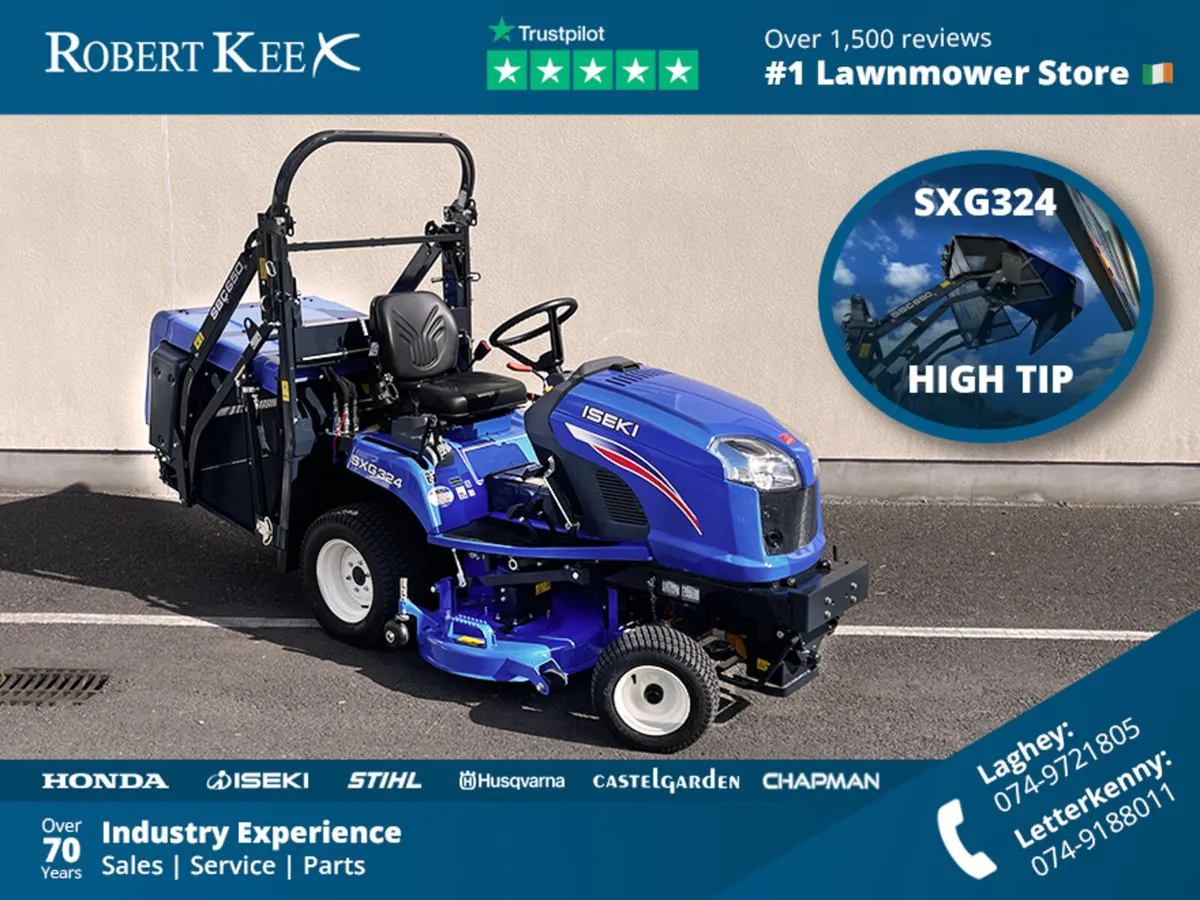 ISEKI SXG324 High Tip Lawnmower - Image 1