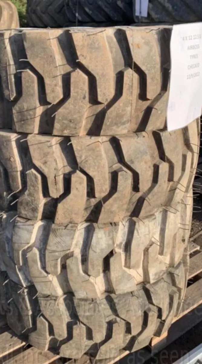 4 X AIR BOSS 12 12.5 18 SOLID TYRES - Image 1