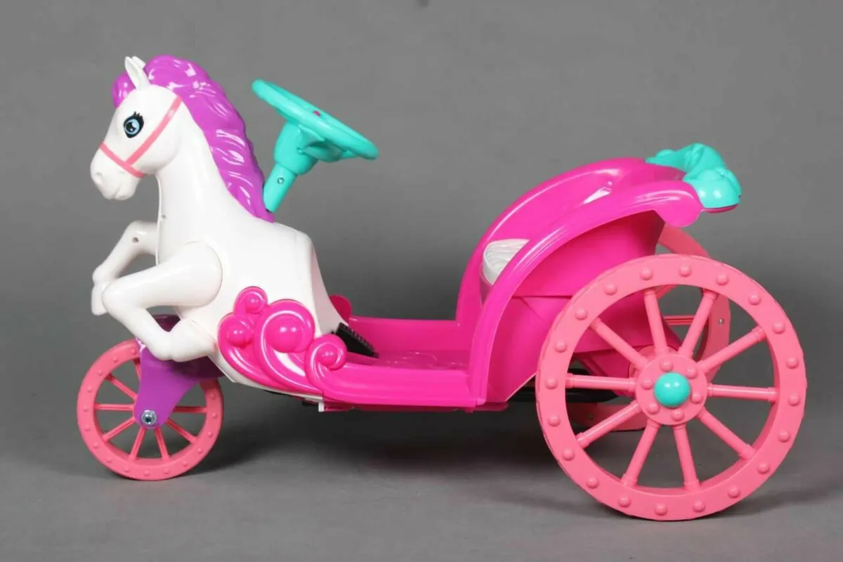 Unicorn Princess 6V Electric Ride On Carriage Pink - Image 3