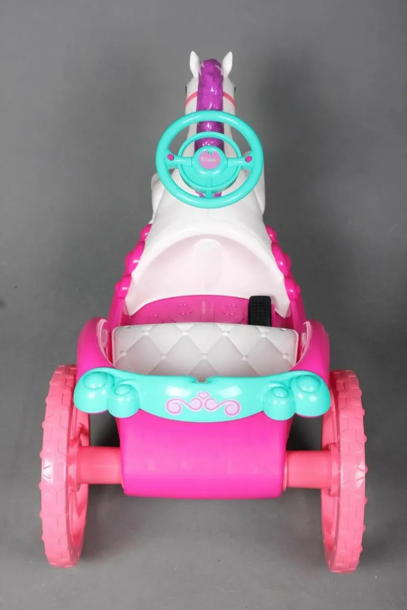 Unicorn Princess 6V Electric Ride On Carriage Pink - Image 4