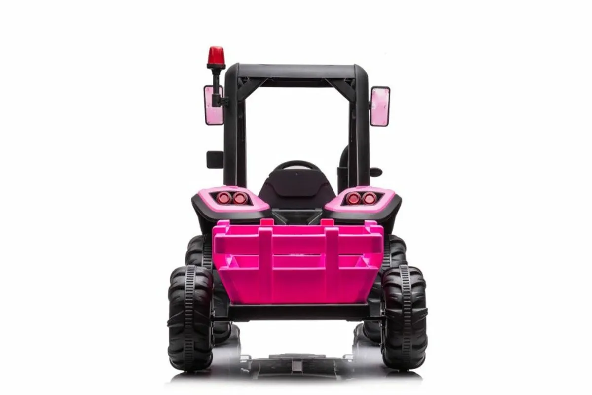 AgriPow 24V Electric Ride On Tractor Trailer Pink - Image 4