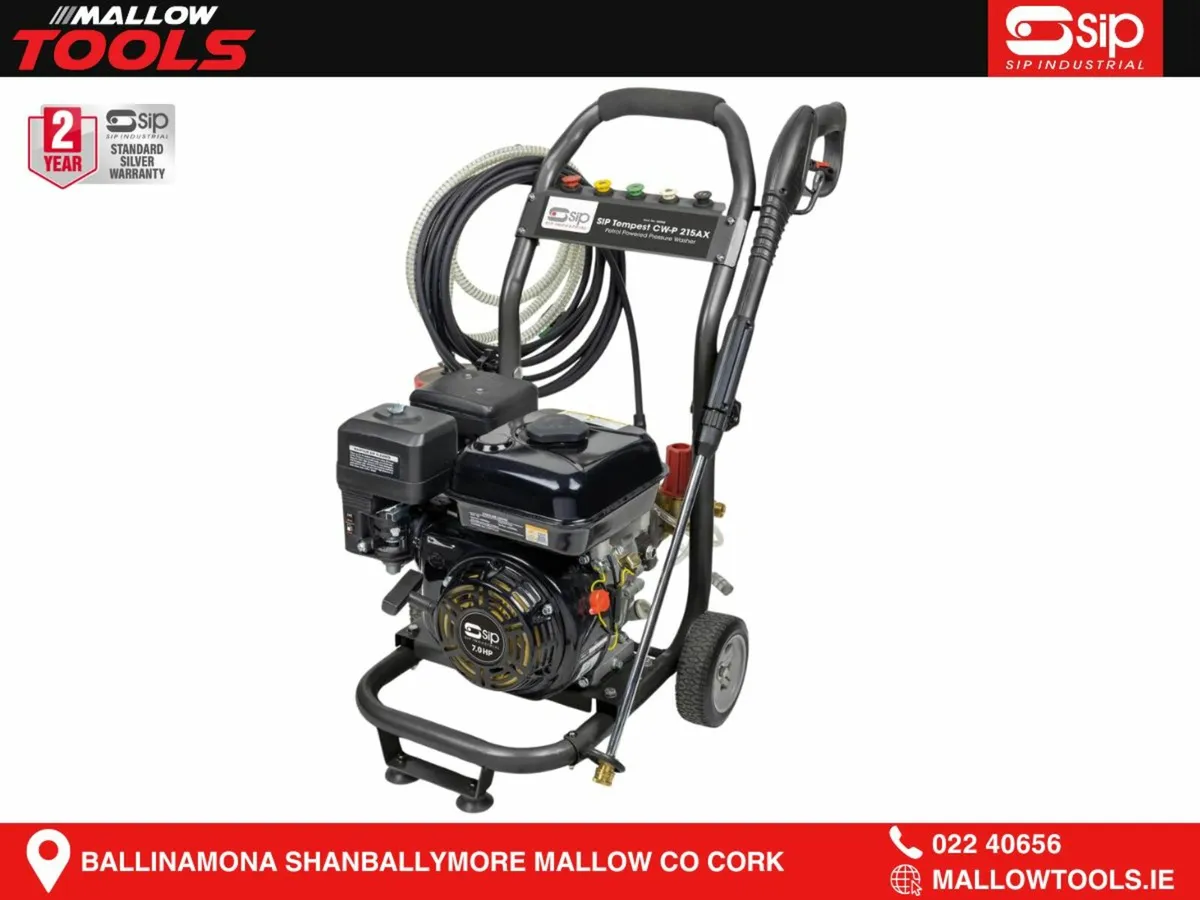 SIP 7HP Tempest CW-P 215AX Petrol Pressure Washer - Image 1