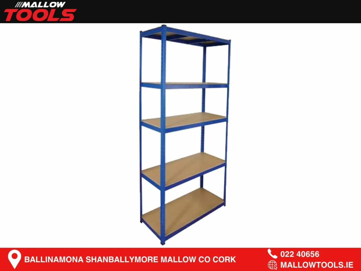 2.2M Heavy Duty Boltless 5 Tier Shelving Unit - Image 1
