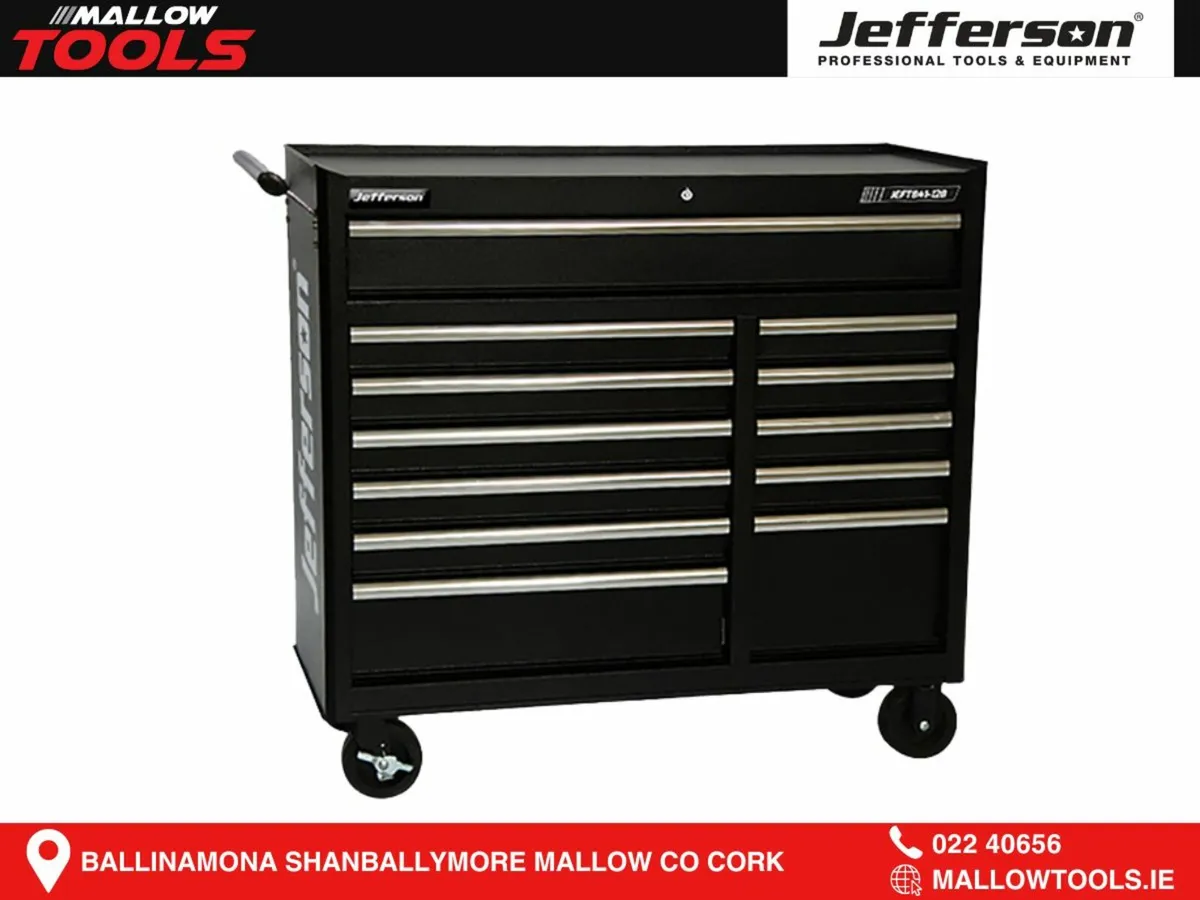 JEFFERSON 41'' 12 DRAWER BOTTOM MOBILE TOOL CHEST - Image 1