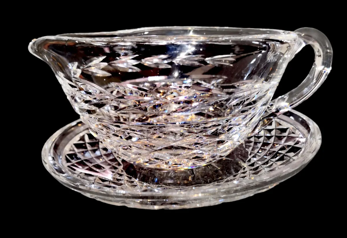 Vintage Waterford Crystal Glendore gravy boat and - Image 3