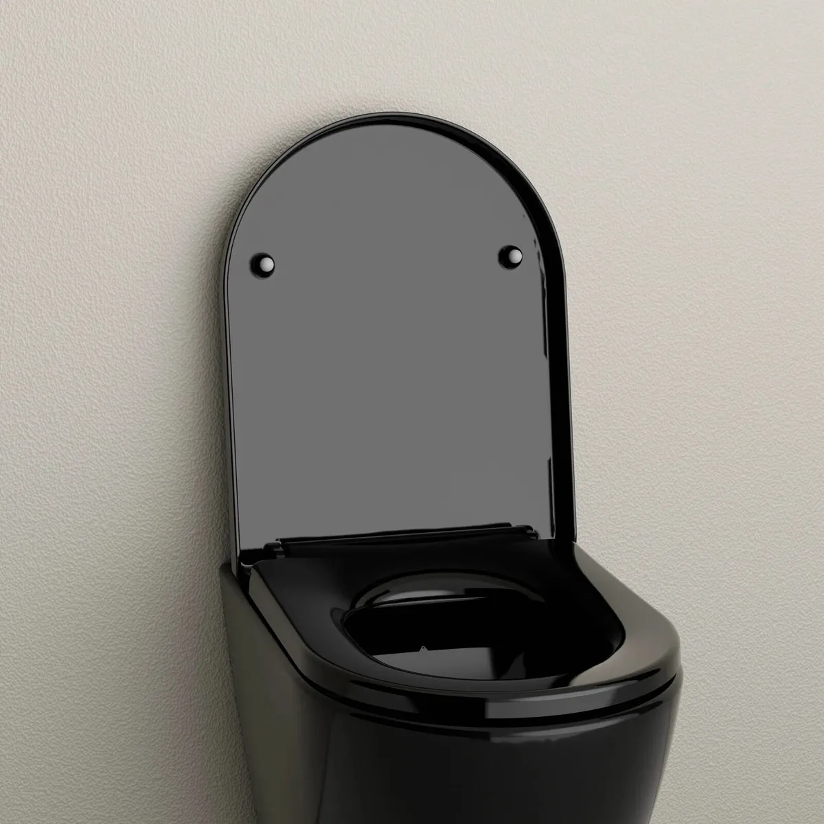 Black Softclose Toilet Seat Lid - Image 2