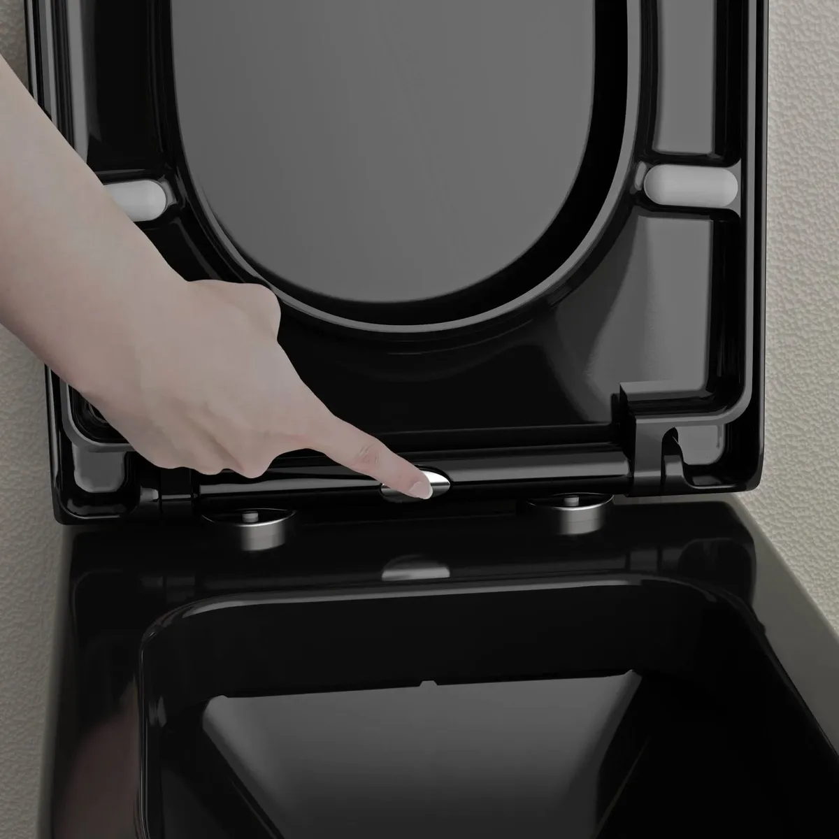 Black Softclose Toilet Seat Lid - Image 4