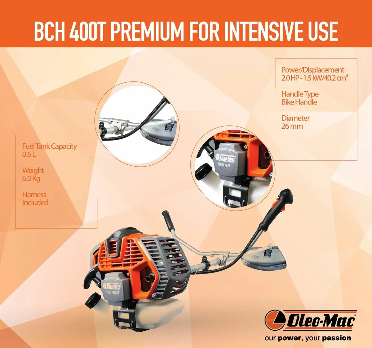 Oleo Mac 400T Brushcutter / Strimmer - Image 1