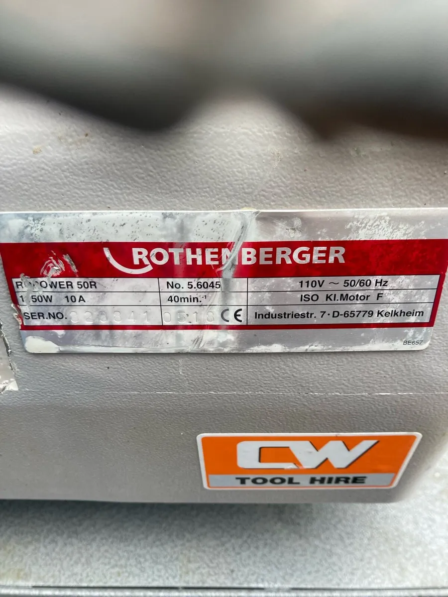 Rothenberger Ro Power 50R Threaders for sale - Image 2