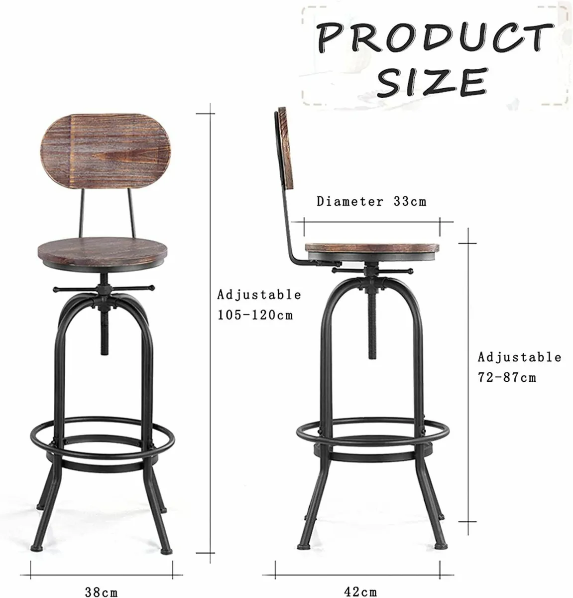 Adjustable Swivel Kitchen Bar Stools Dining Chair for sale in Co